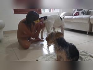 Alison Gets Screwed by Her Dog in a Zoo Park