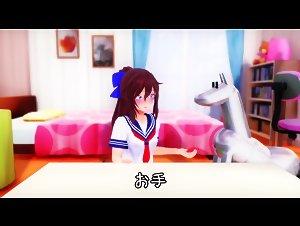 Experience the ultimate animal play with your robot dog in this extreme 3D sex video